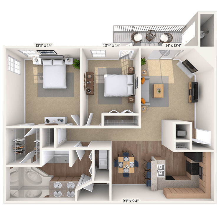 Floorplan image of unit 01060