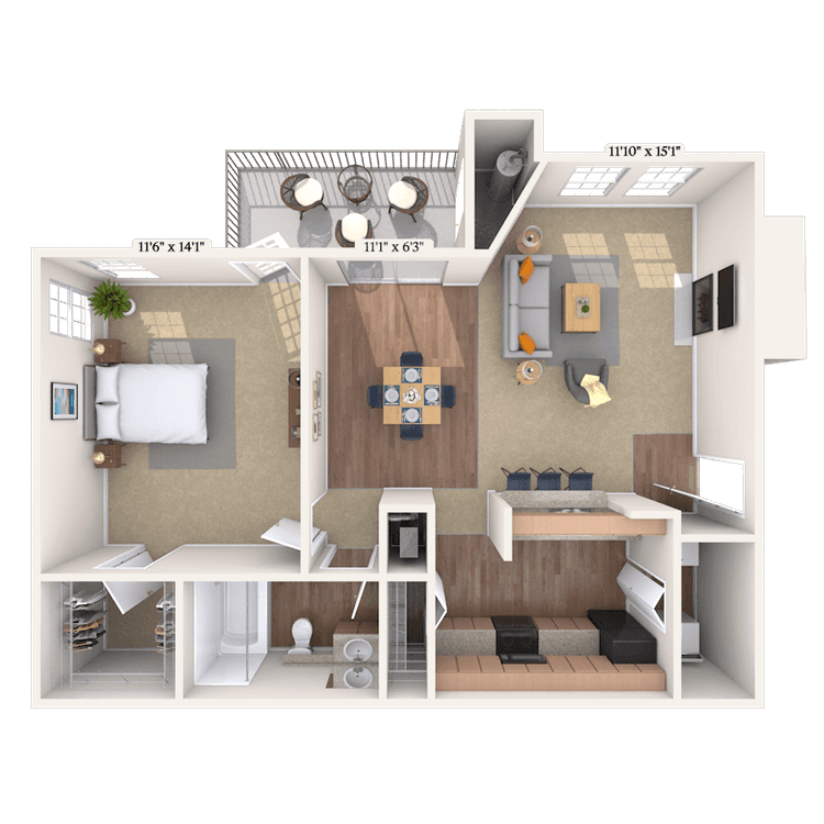 Floorplan image of unit 01300