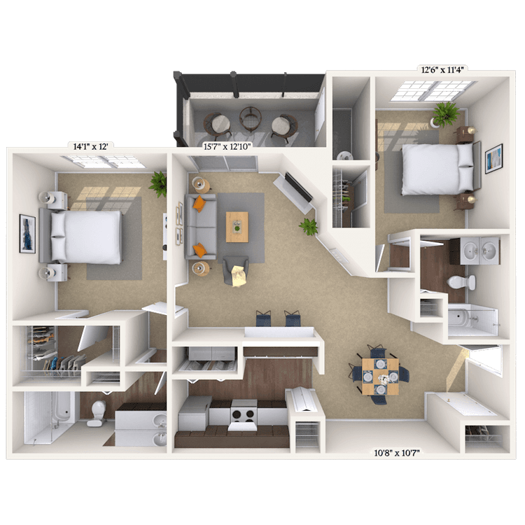 Floorplan image of unit 04418
