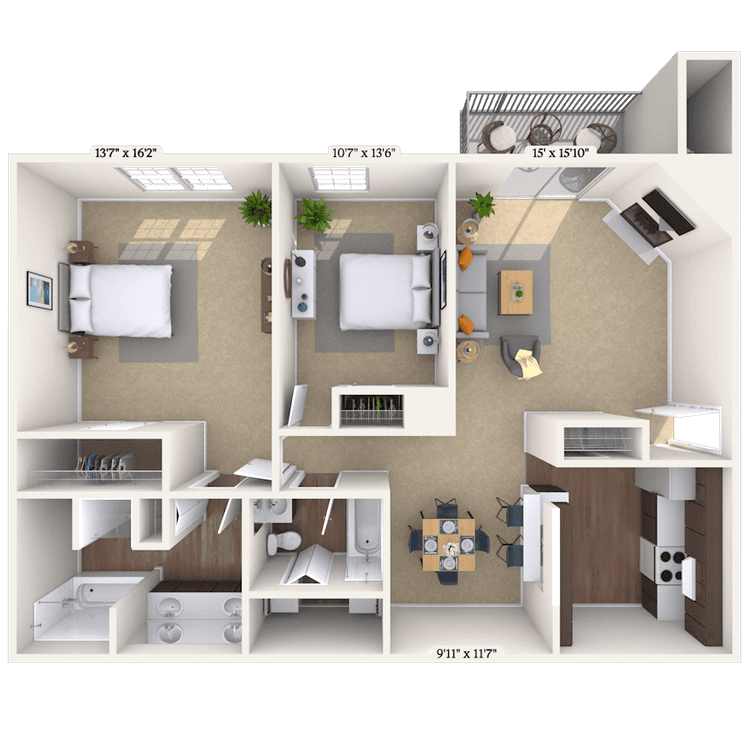 Floorplan image of unit 121207