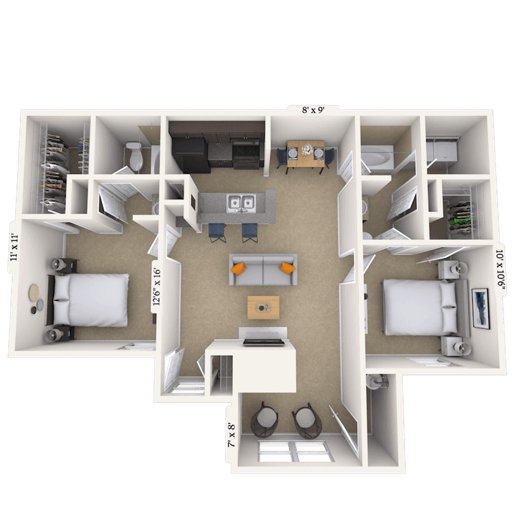 Floorplan image of unit 060610