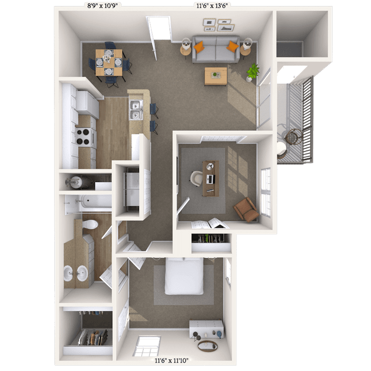 Floorplan image of unit 0508