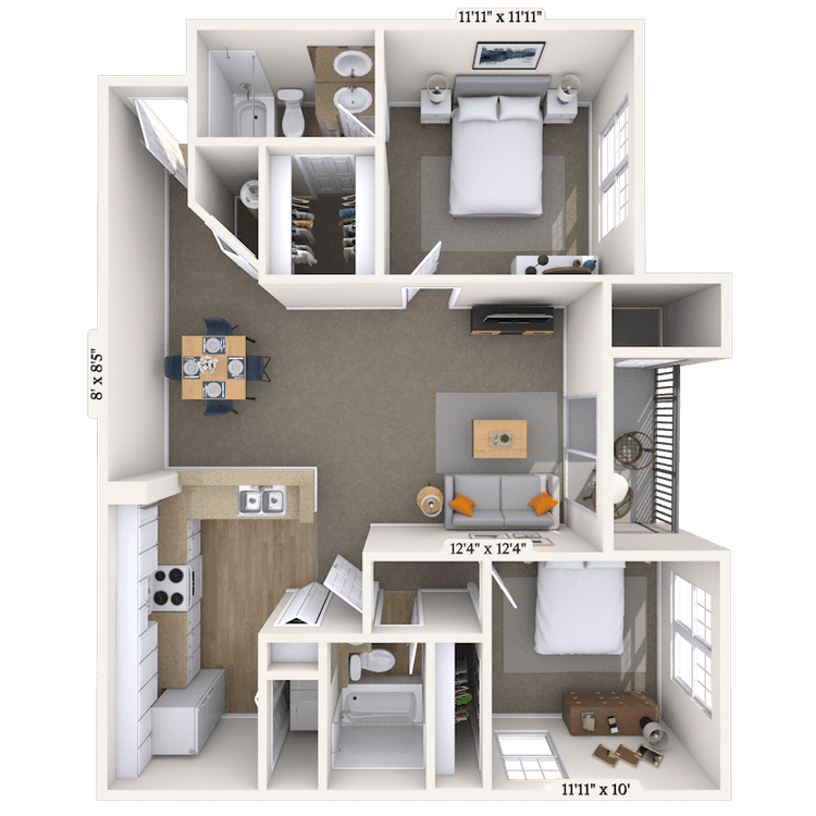 Floorplan image of unit 1316