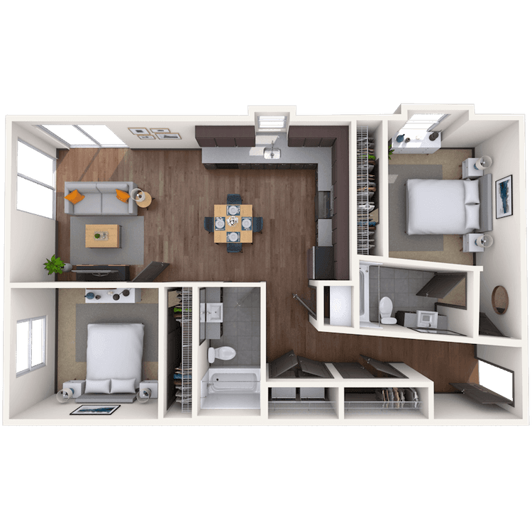Floorplan image of unit 01537