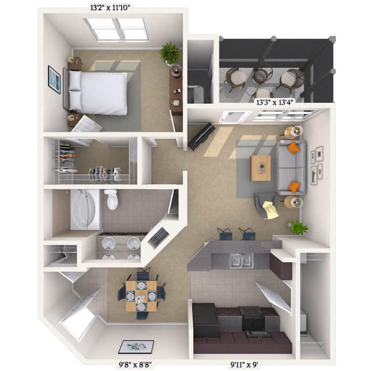 Floorplan image of unit 040433