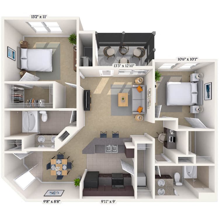 Floorplan image of unit 101031