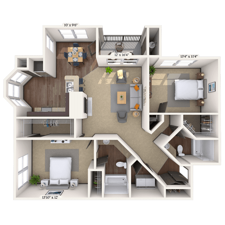 Floorplan image of unit 111123