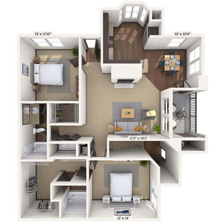 Floorplan image of unit 08807