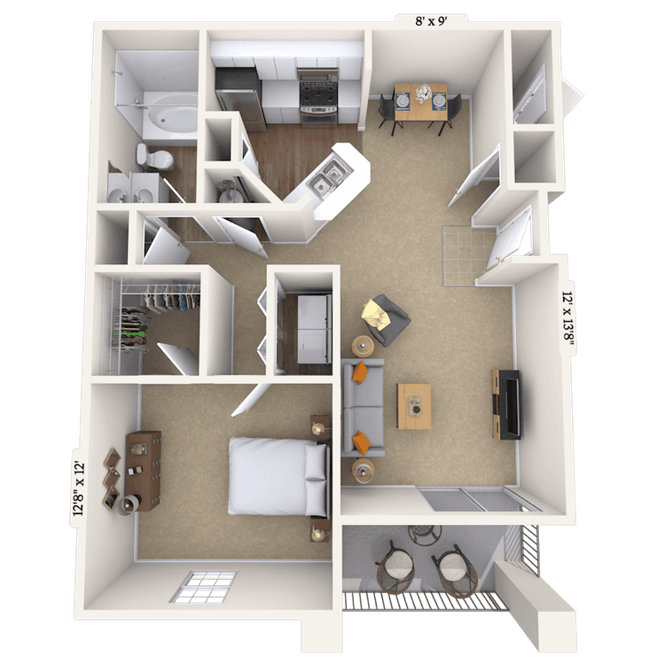 Floorplan image of unit 11027