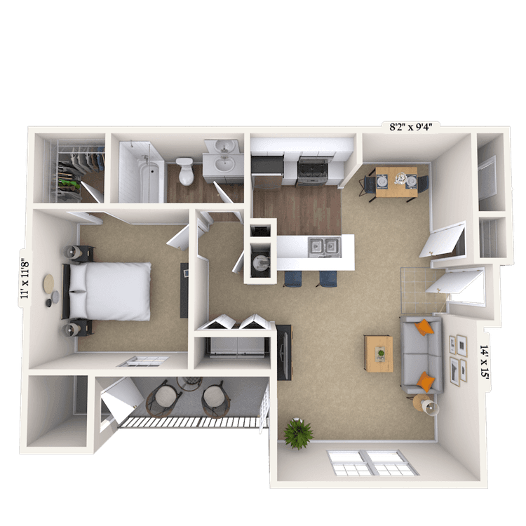 Floorplan image of unit 11506