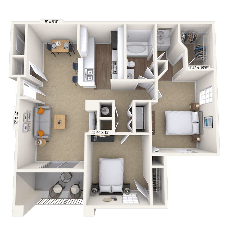 Floorplan image of unit 1816