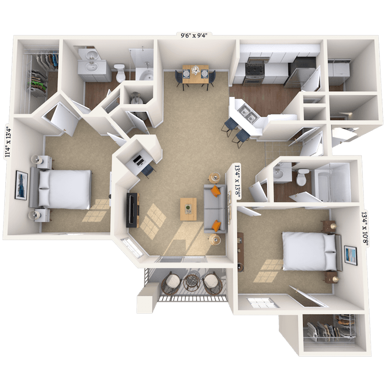 Floorplan image of unit 11024