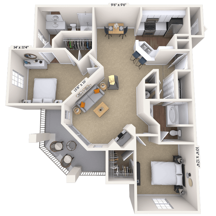 Floorplan image of unit 11311