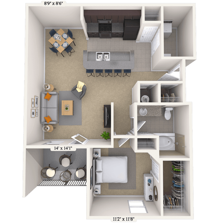 Floorplan image of unit 033203