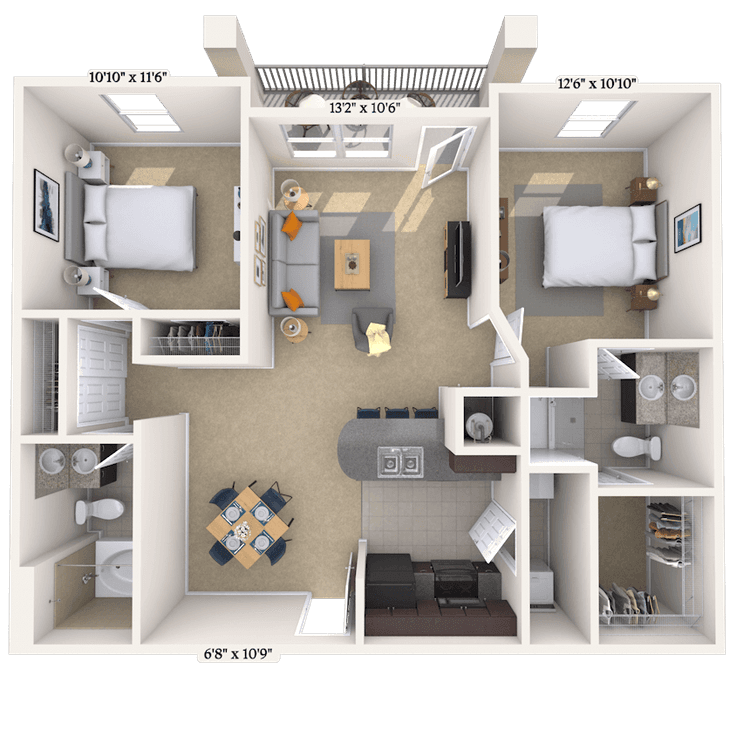 Floorplan image of unit 055302