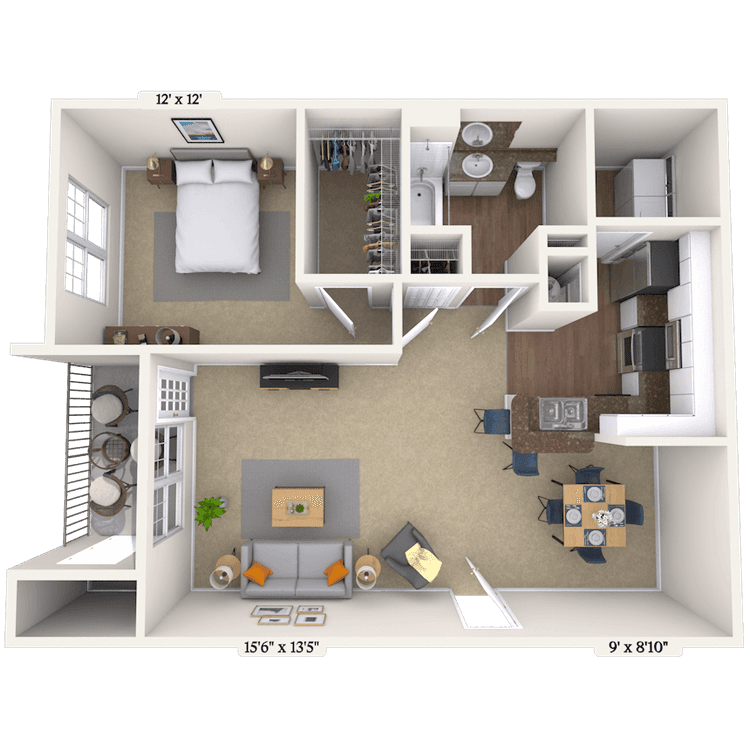 Floorplan image of unit 030316