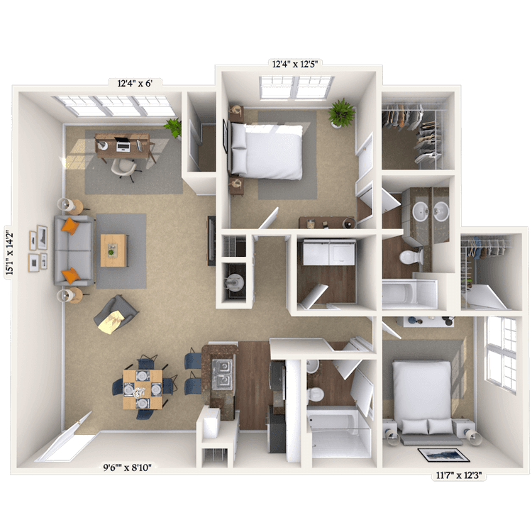 Floorplan image of unit 131302