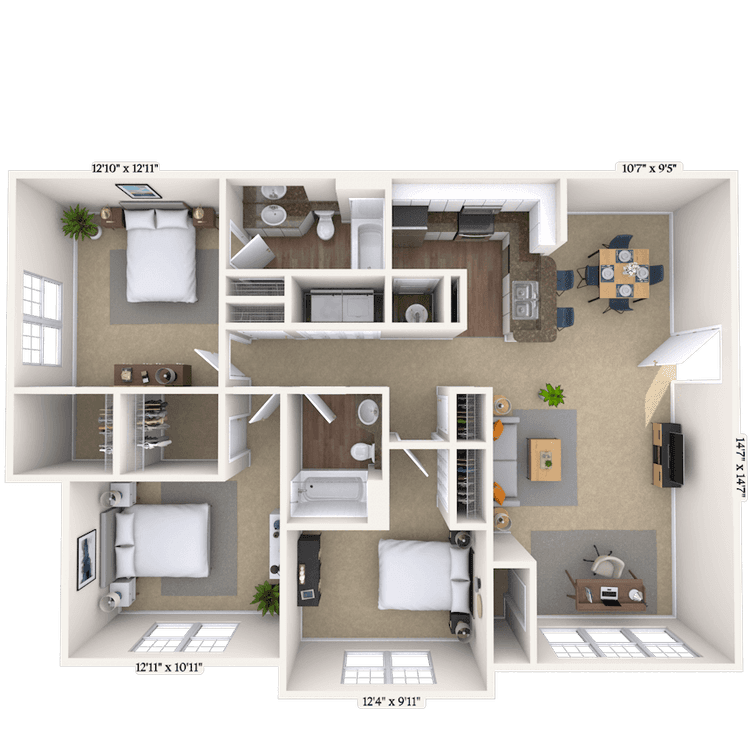 Floorplan image of unit 050523