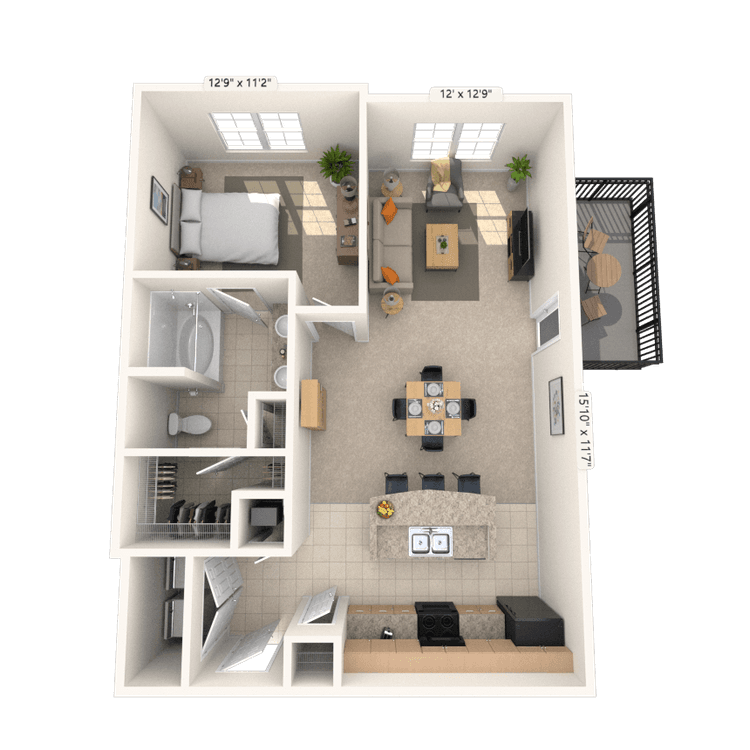 Floorplan image of unit 17109