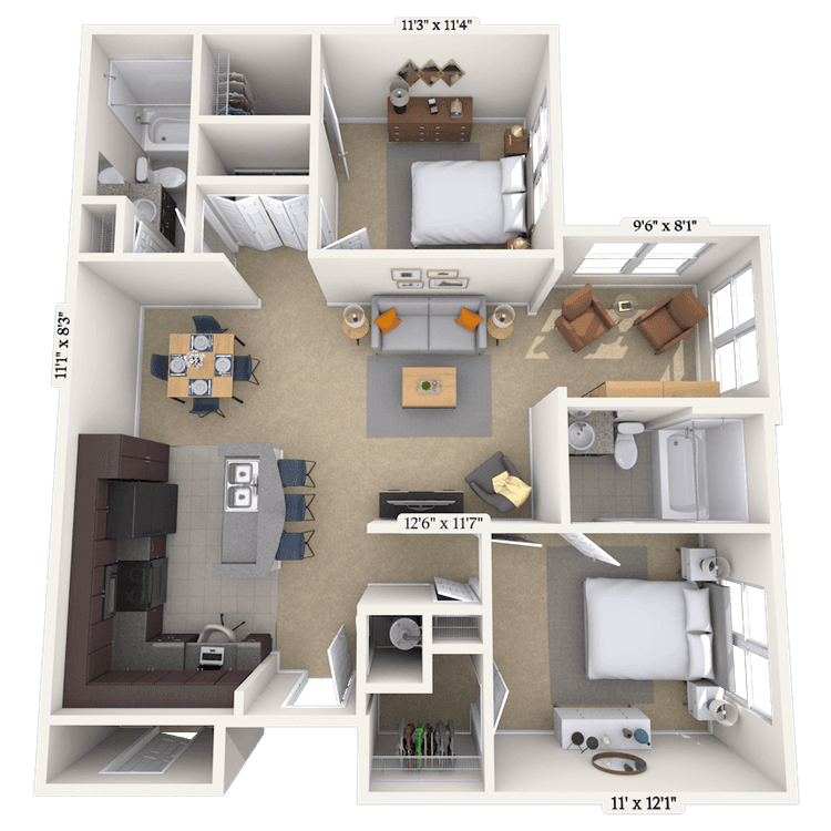 Floorplan image of unit 06206