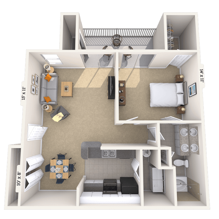 Floorplan image of unit 03337