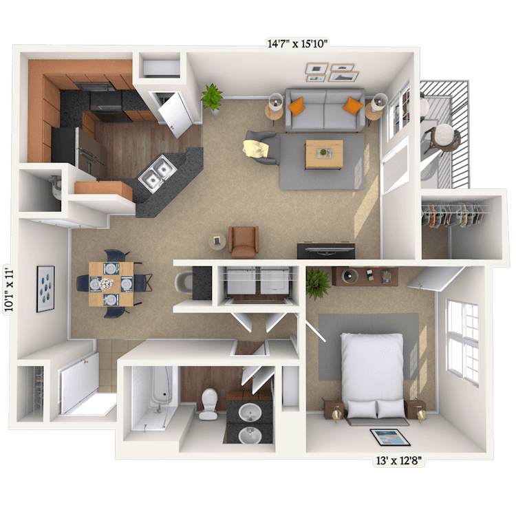 Floorplan image of unit 04424