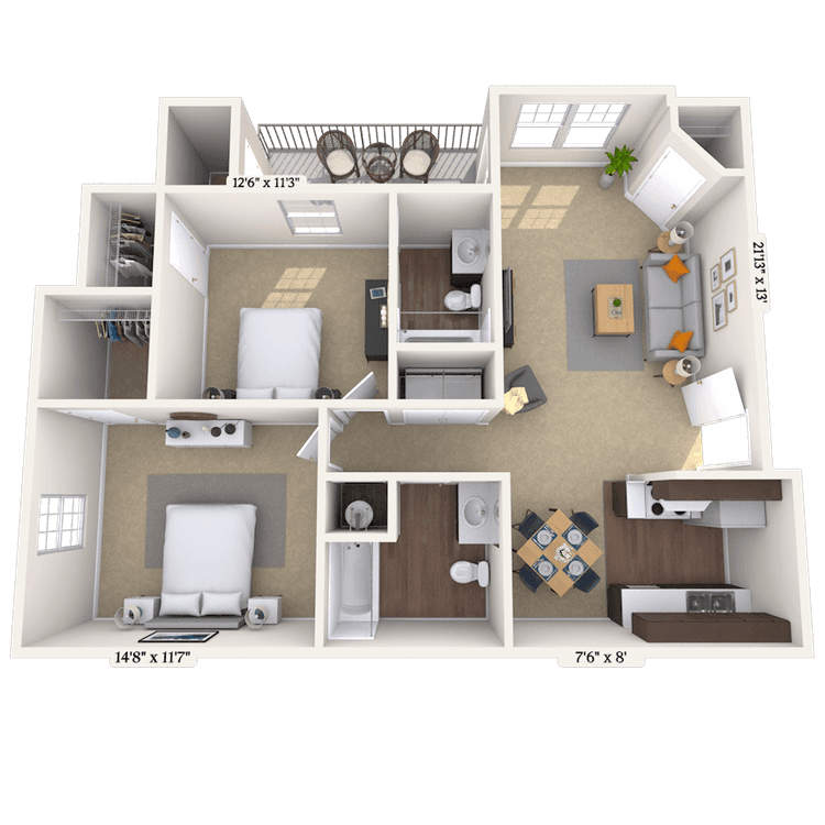 Floorplan image of unit 002305Q