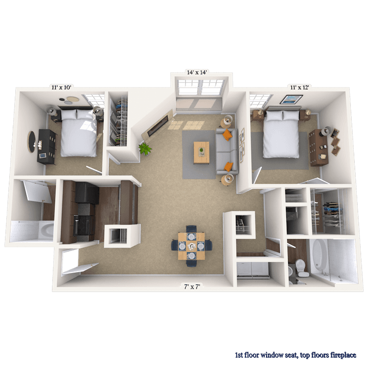Floorplan image of unit 004045F