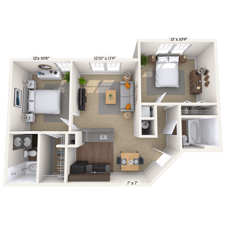 Floorplan image of unit 004038S