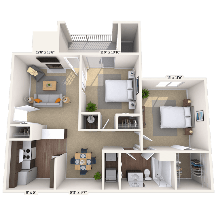 Floorplan image of unit 000635