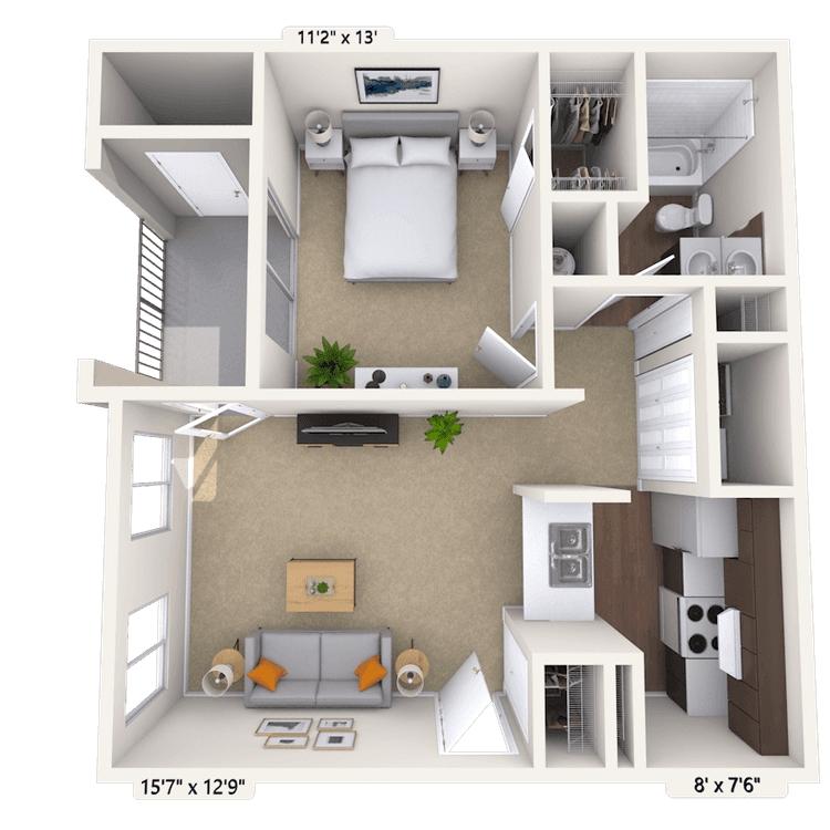 Floorplan image of unit 000736