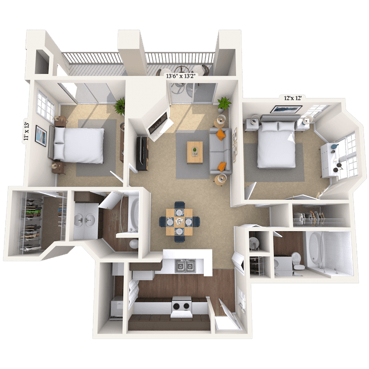 Floorplan image of unit 0128001B
