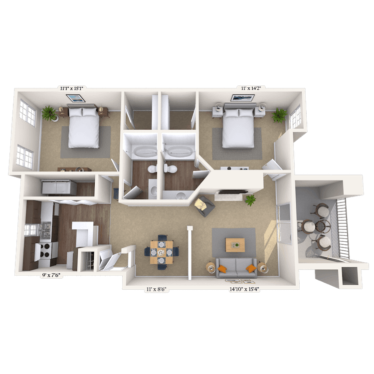 Floorplan image of unit 0128082D