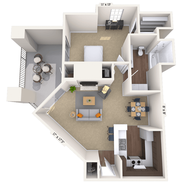 Floorplan image of unit 0128113B