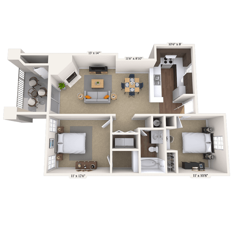 Floorplan image of unit 0130162B