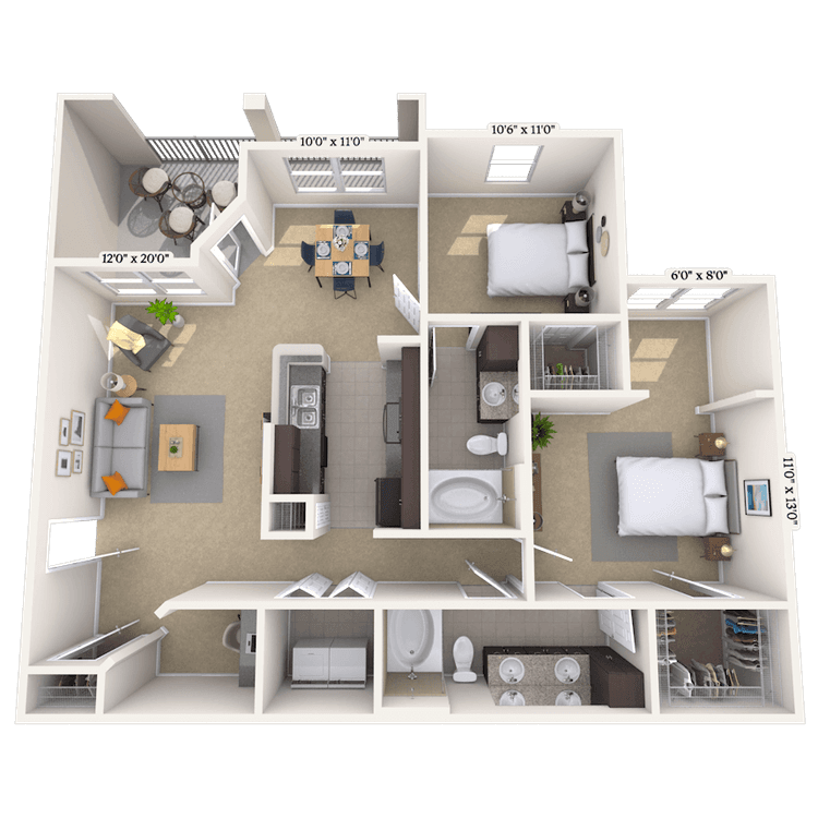 Floorplan image of unit 03328