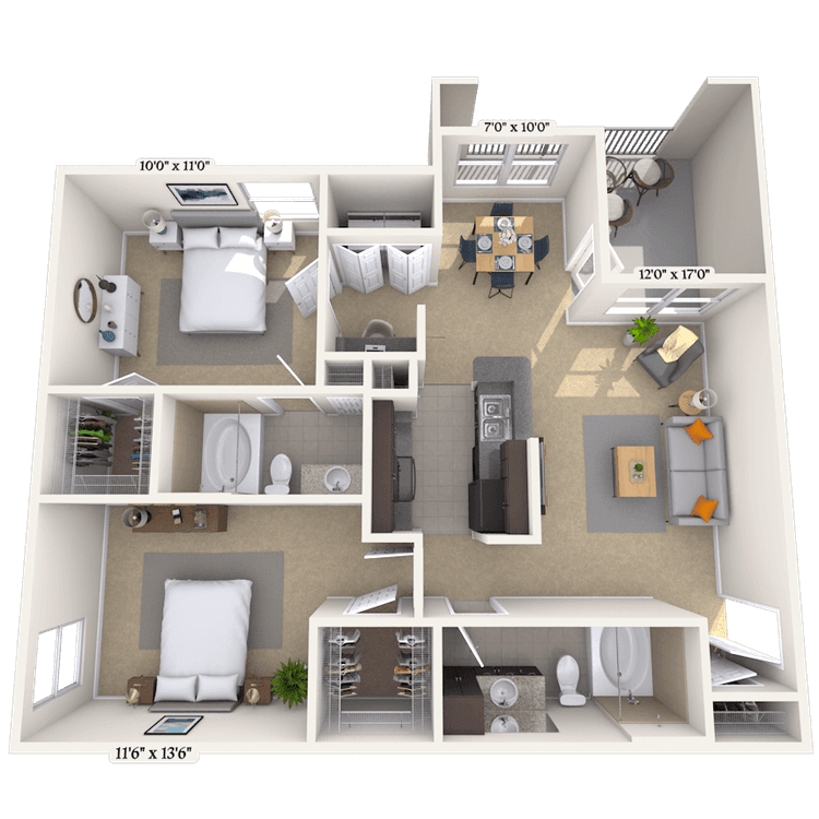 Floorplan image of unit 04421