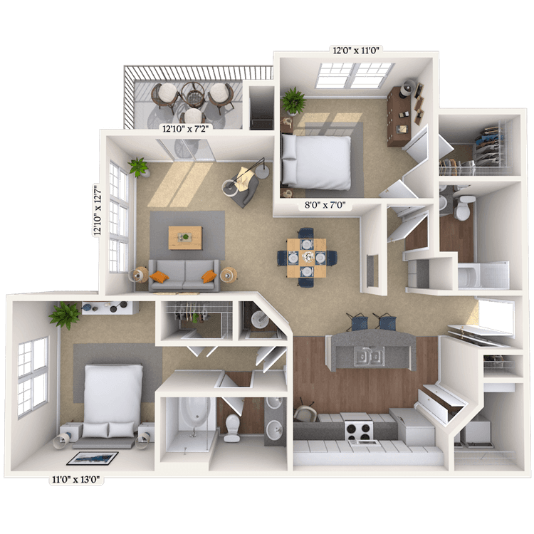 Floorplan image of unit 0202-102