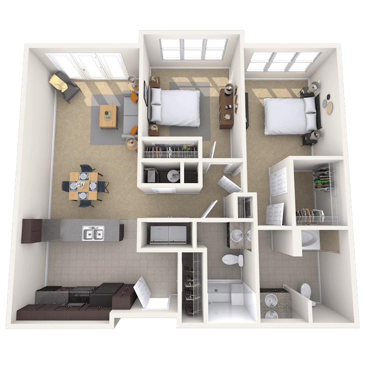 Floorplan image of unit 3410