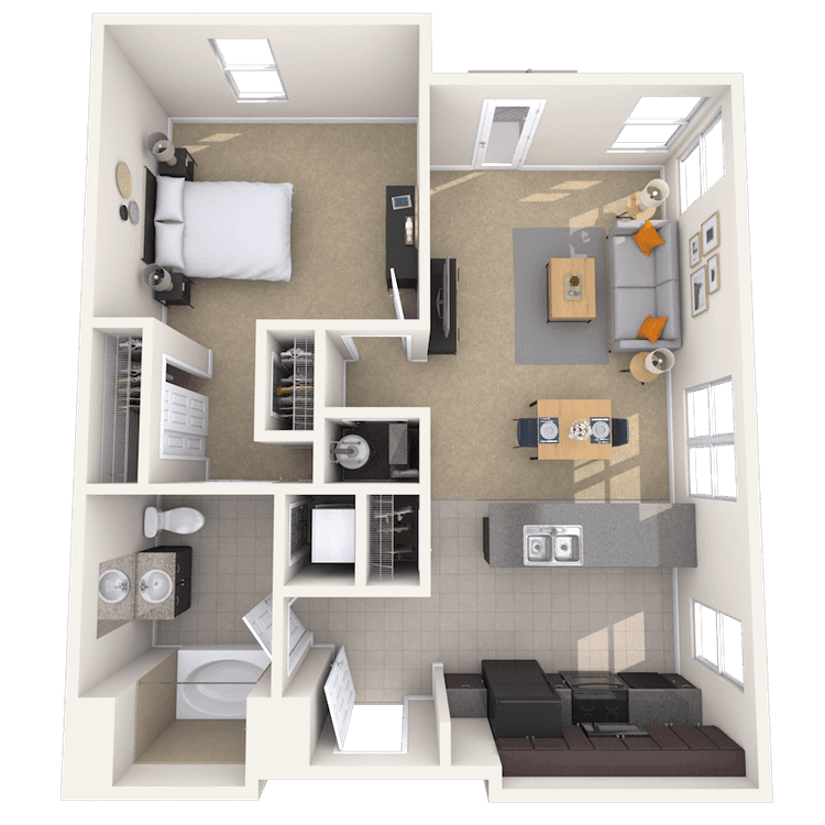 Floorplan image of unit 2203