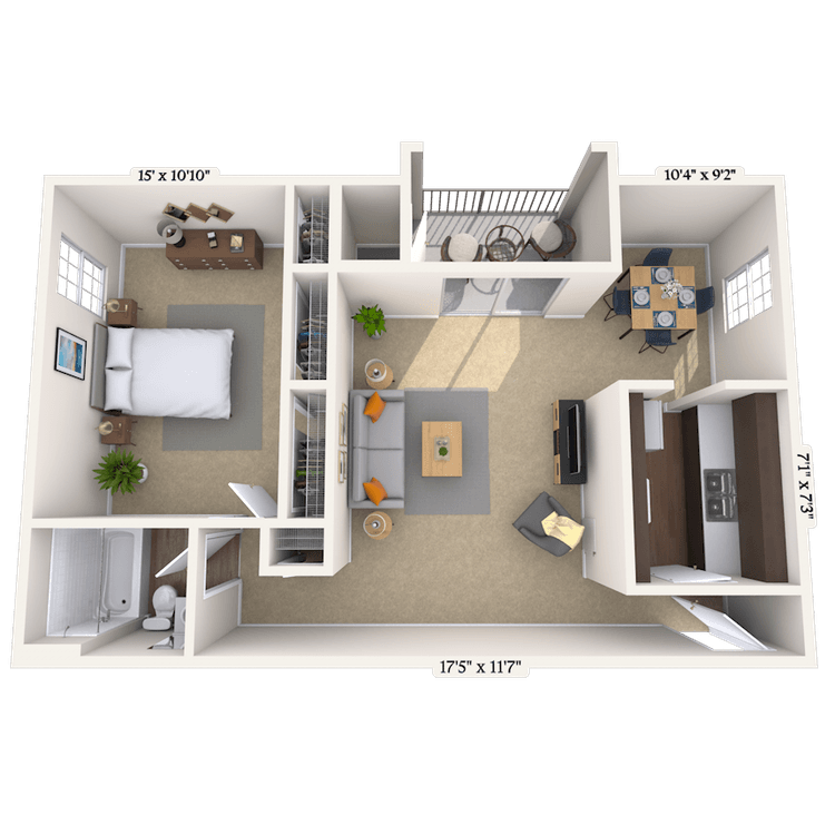Floorplan image of unit 00003304
