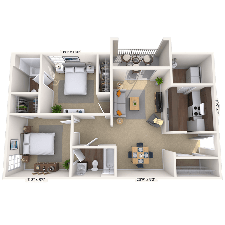 Floorplan image of unit 0000610J
