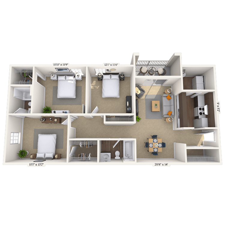 Floorplan image of unit 0000616K