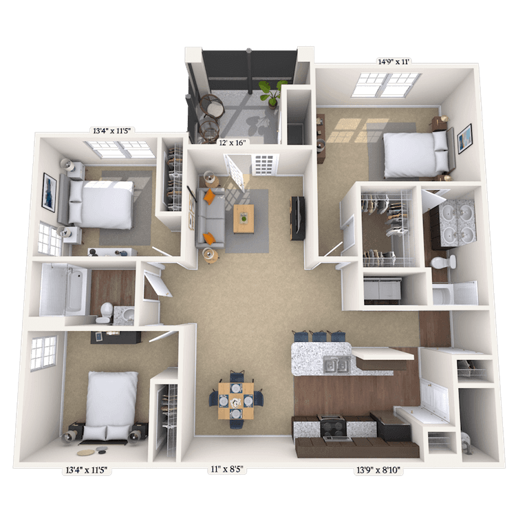Floorplan image of unit WL130027