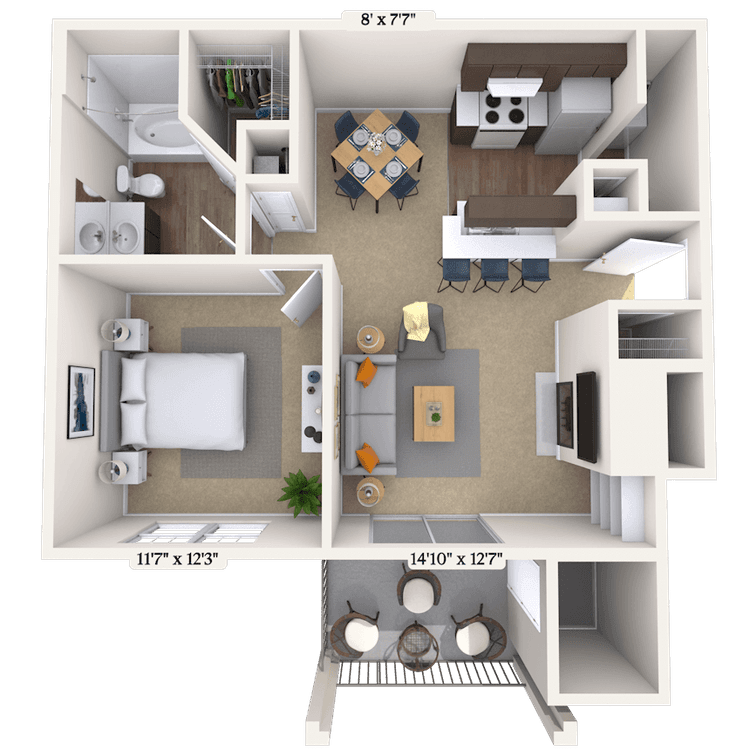 Floorplan image of unit 010433