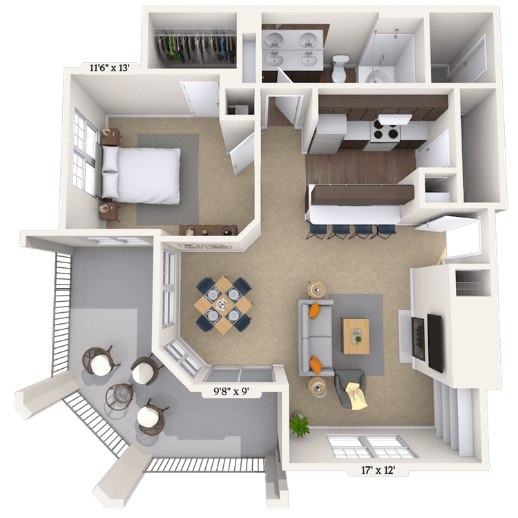 Floorplan image of unit 010931