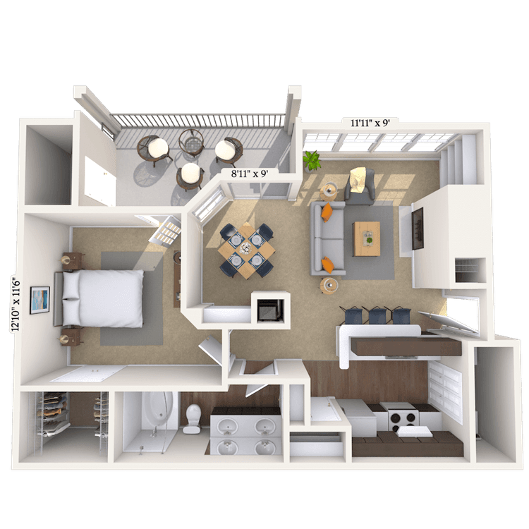 Floorplan image of unit 011016