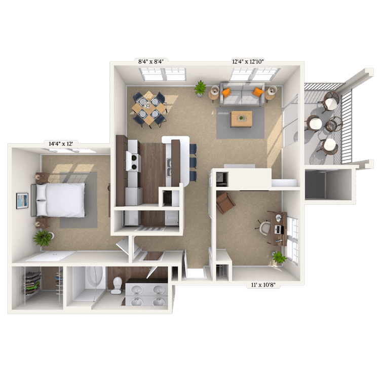 Floorplan image of unit 011438