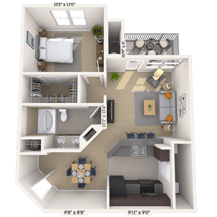Floorplan image of unit 0433