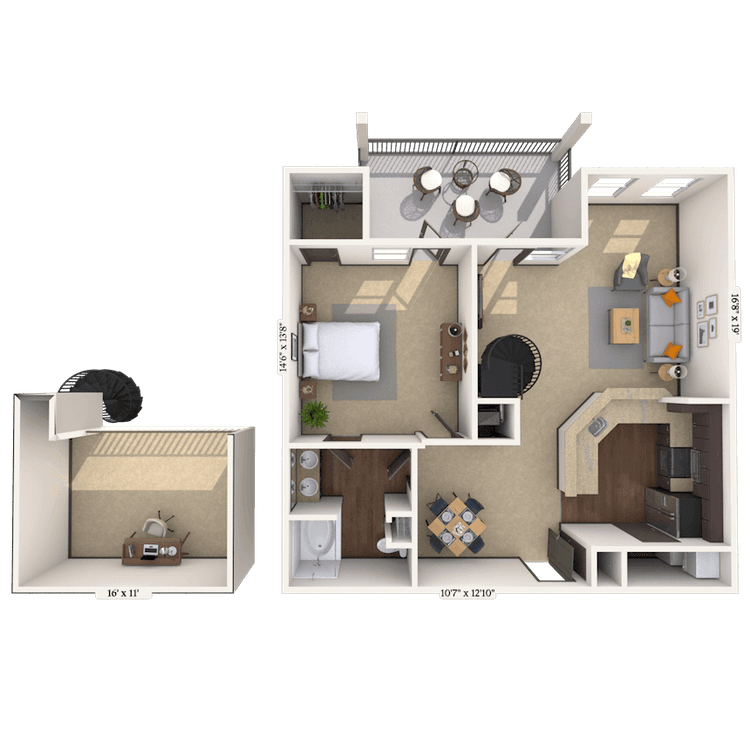 Floorplan image of unit 01407